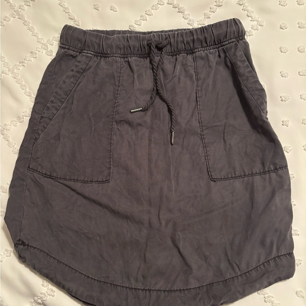 Anthropologie Charcoal Skirt with Drawstring